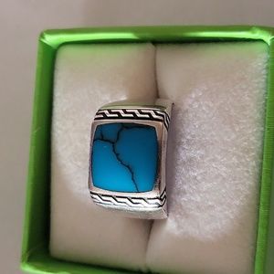 Sterling Silver with Blue Turquoise Stone